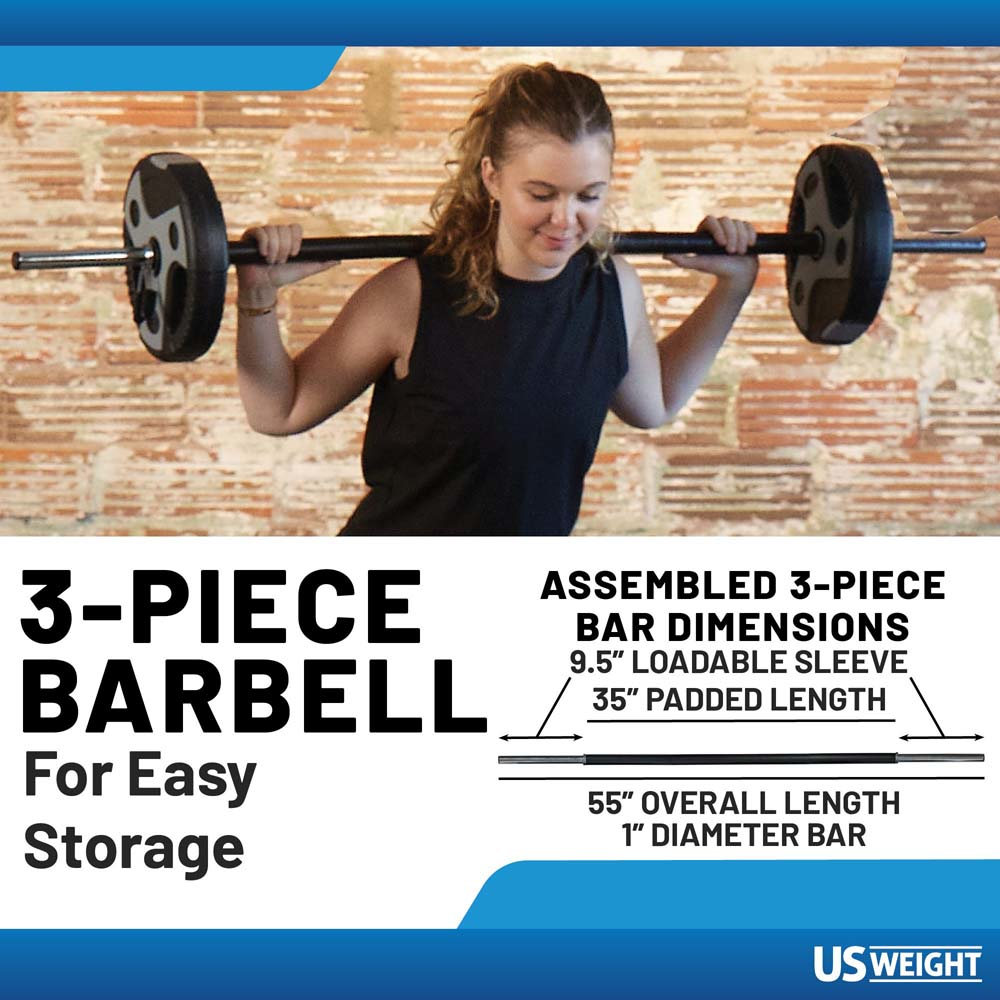 US Weight Multi-Function 54 lb vektsett polstret 24,5 kg