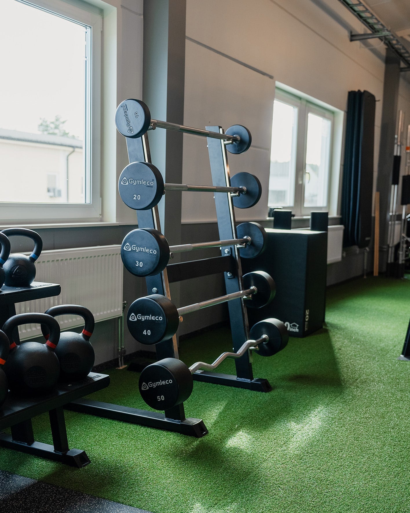 Gymleco vektstangstativ 5 faste stenger svart krom