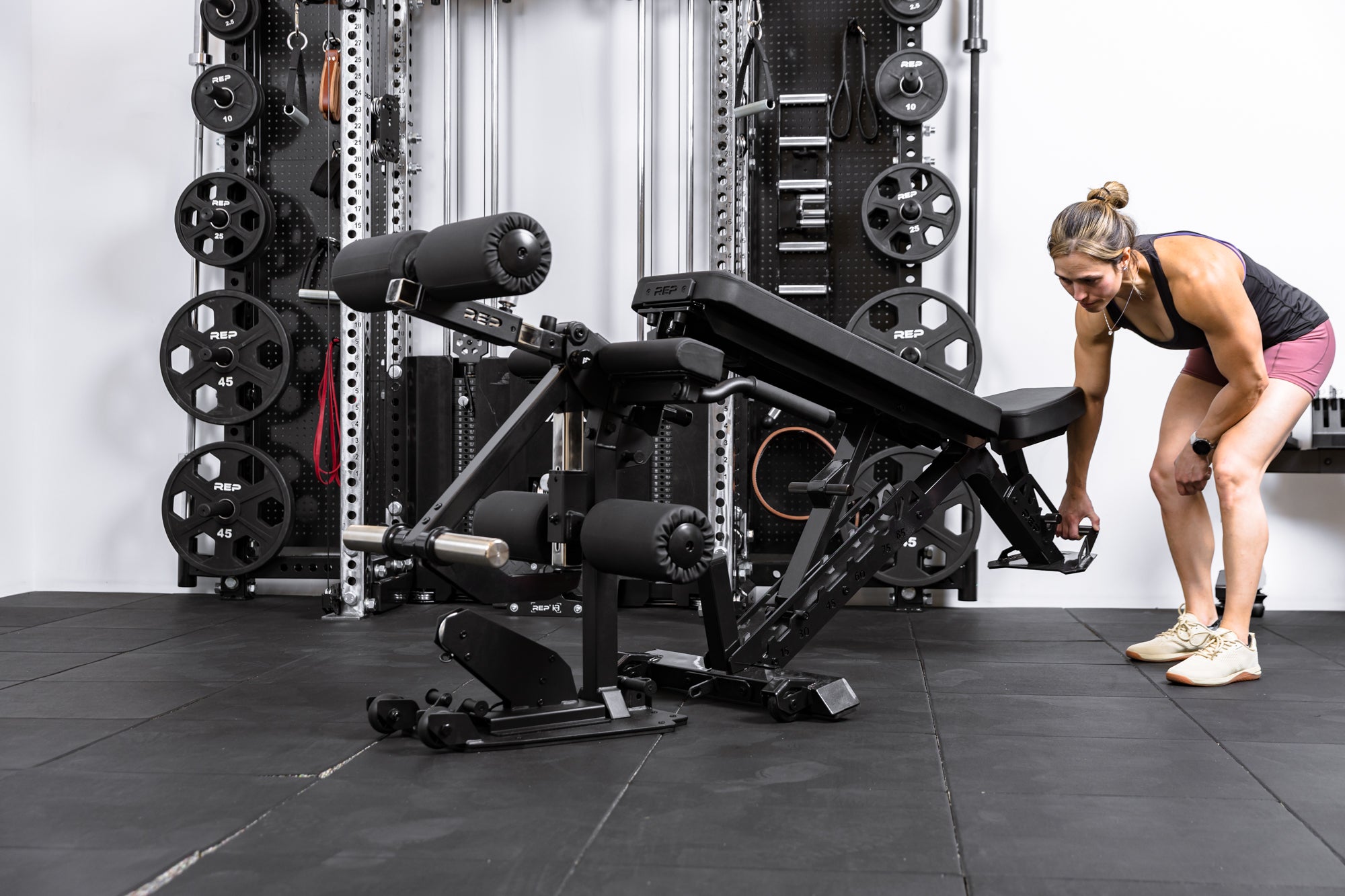 REP Fitness Leg Extension Leg Curl benkadapter Nighthawk