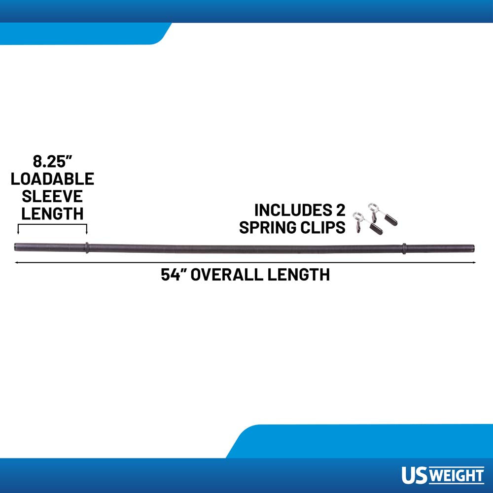 US Weight treningsstang 137 cm 3-delt maks 68 kg