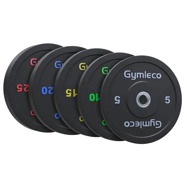 Gymleco vektskiver svart gummi olympiske