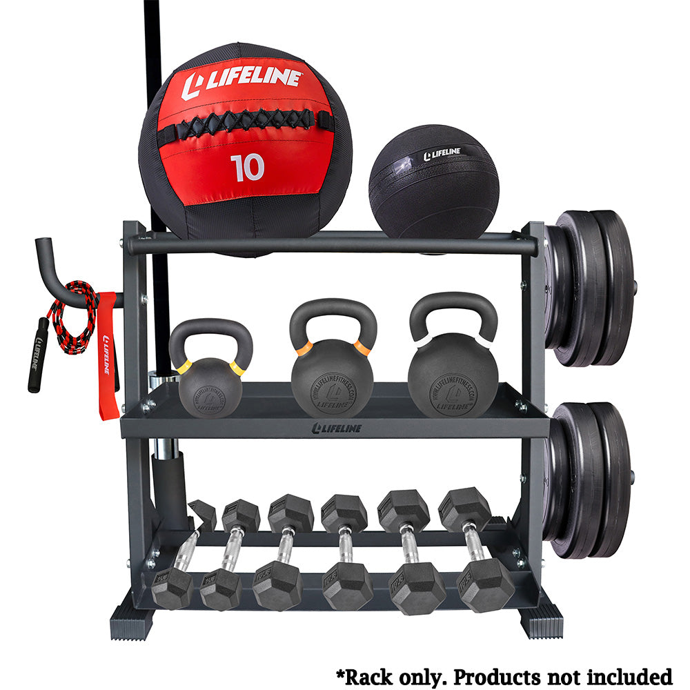Lifeline Fitness Storage Rack utstyrsstativ stål